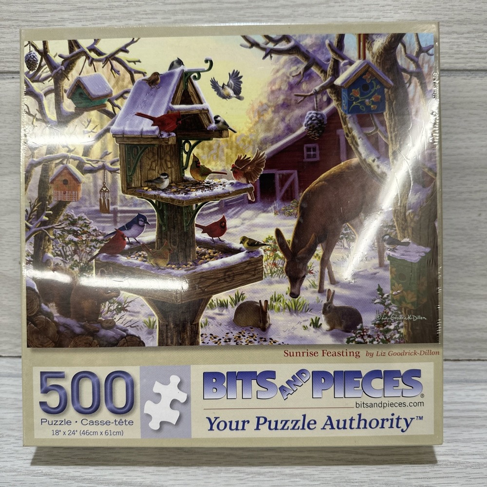 BITS AND PIECES 18 x 24" Sunrise Feasting 500PC Puzzle *Factory Sealed*